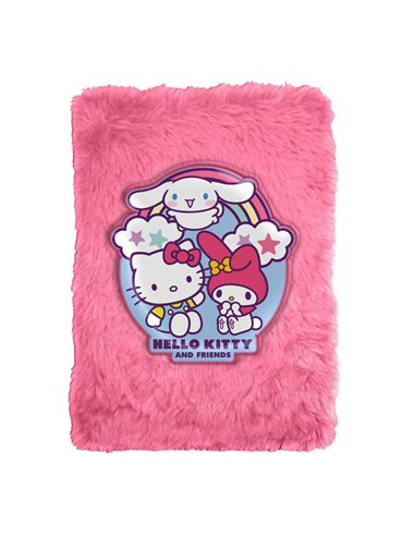 Σημειωματάριο λούτρινο Hello Kitty και φίλοι Υ15x21x2,5εκ.