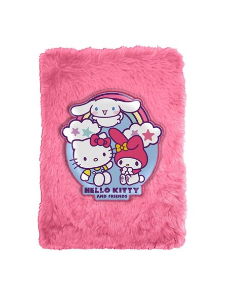 Σημειωματάριο λούτρινο Hello Kitty και φίλοι Υ15x21x2,5εκ.