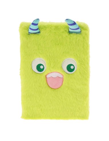 Σημειωματάριο κίτρινο με βελούδινο εξώφυλλο Y21x15,5x3εκ.