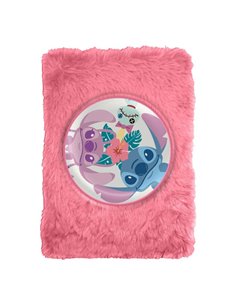 Σημειωματάριο με βελούδινο εξώφυλλο Stitch II Y21x15x2,5εκ.