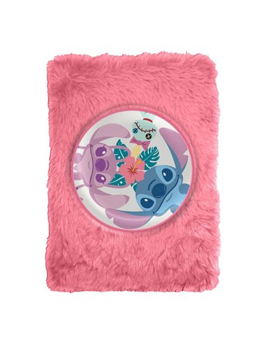 Σημειωματάριο με βελούδινο εξώφυλλο Stitch II Y21x15x2,5εκ.