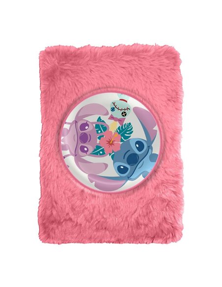 Σημειωματάριο με βελούδινο εξώφυλλο Stitch II Y21x15x2,5εκ.