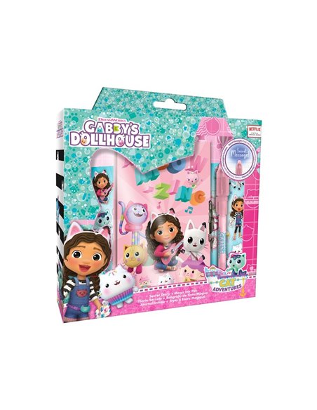 Σετ γραφικής ύλης Το κουκλόσπιτο της Γκάμπι με ημερολόγιο - μαγικό στυλό