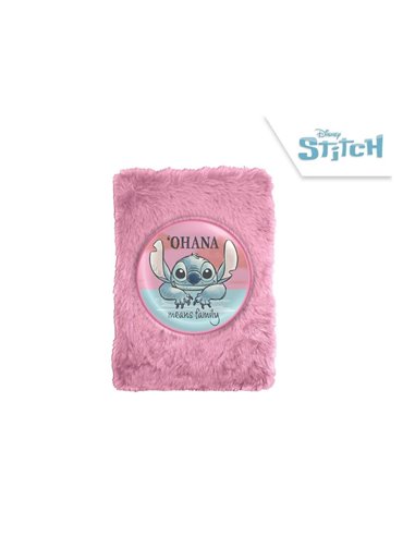 Σημειωματάριο με βελούδινο εξώφυλλο Stitch Y21χ15x2,5εκ.