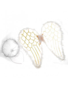 Στέκα και φτερά αγγελάκι λευκό σε blister