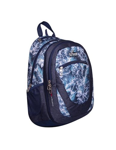 KALGAV τσάντα πλάτης Navy marble με θήκη laptop/tablet Υ49x15x34,5εκ.