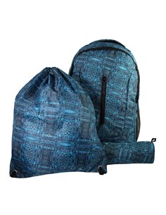 Σακίδιο τσάντα γυμναστικής - μολυβοθήκη No Name Blue