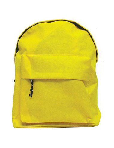 Τσάντα πλάτης κίτρινη με 1 θήκη 42x32x16εκ.