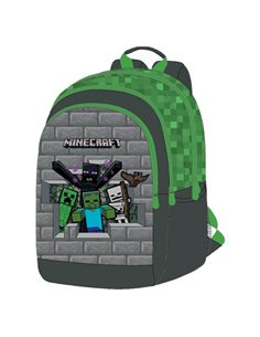 Bagtrotter τσάντα πλάτης "Minecraft Grey" με 3 θήκες Υ44x32x20εκ.