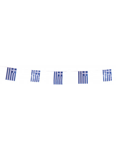 Ελληνική σημαία γιρλάντα τετράγωνη 6μ.