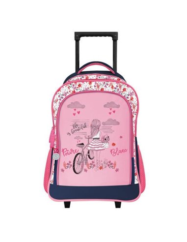 Βagtrotter τσάντα τρόλευ Poivre Blanc Blue Υ43x32x15εκ.