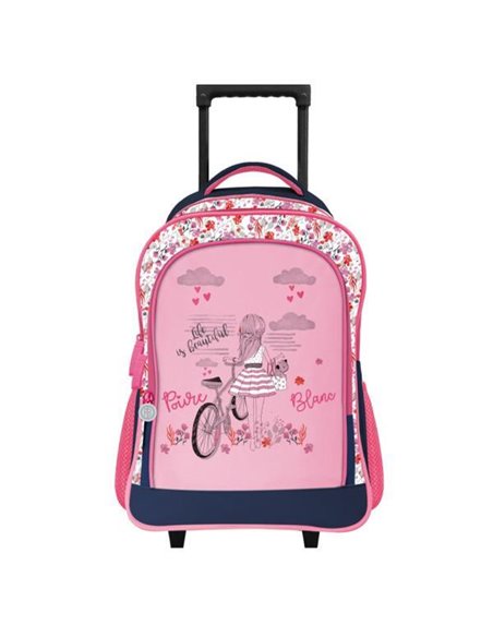 Βagtrotter τσάντα τρόλευ Poivre Blanc Blue Υ43x32x15εκ.