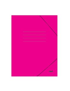 Next φάκελος με λάστιχο πλαστικοποιημένος φουξ Υ35x25εκ.