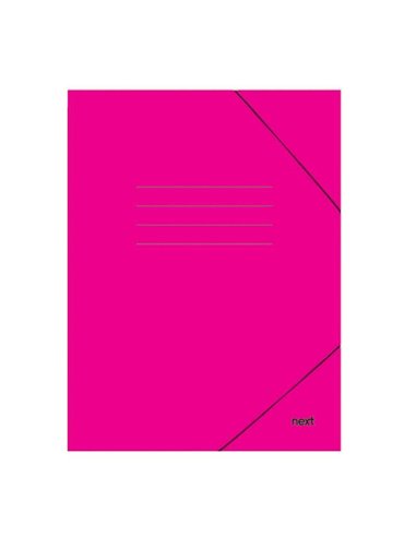 Next φάκελος με λάστιχο πλαστικοποιημένος φουξ Υ35x25εκ.