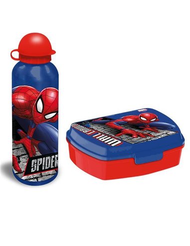 Σετ φαγητοδοχείο - παγούρι Spiderman 17,5x12,5xY6εκ 500ml