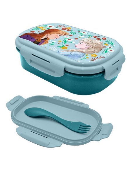 Φαγητοδοχείο Frozen με μαχαιροπίρουνα 22x16x7εκ.