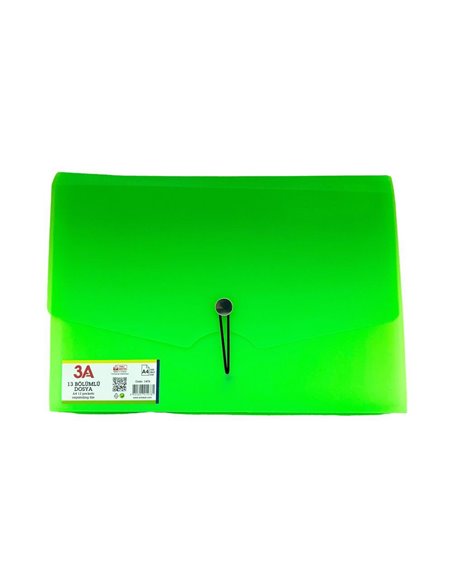 Αρχειοθήκη 13 θέσεων με λάστιχο Α4 λαχανί