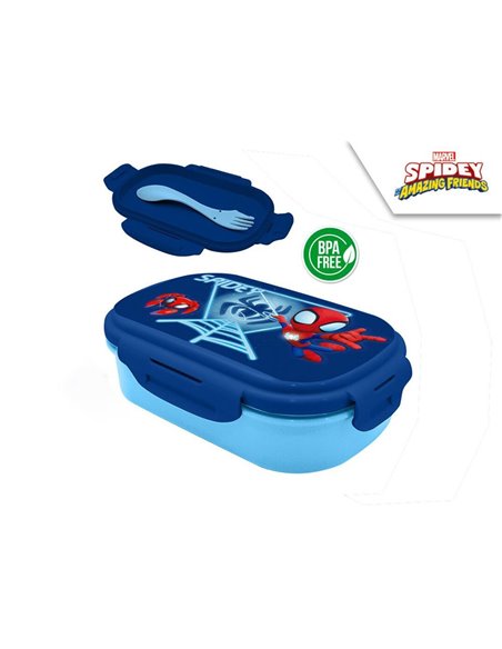Φαγητοδοχείο Spidey με μαχαιροπίρουνα 21x14x6εκ.