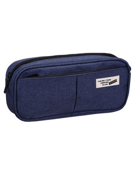 Comix κασετίνα 3 θέσεων μπλε 21x9,6x5,5 εκ.