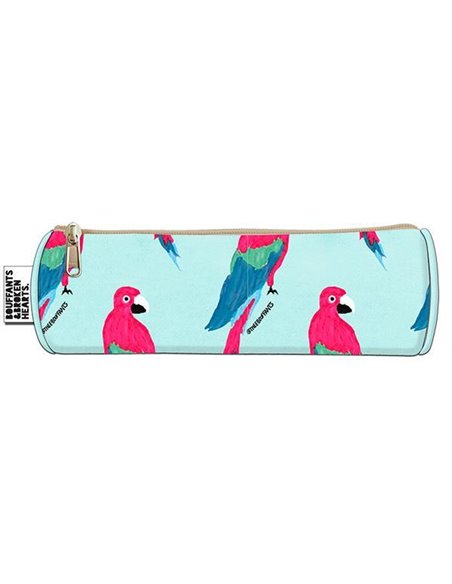 Bagtrotter κασετίνα βαρελάκι "Parrots" 22x7x7εκ.