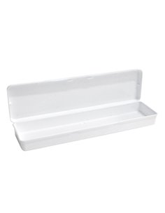 Κασετίνα πλαστική λευκή 20x2x4εκ.