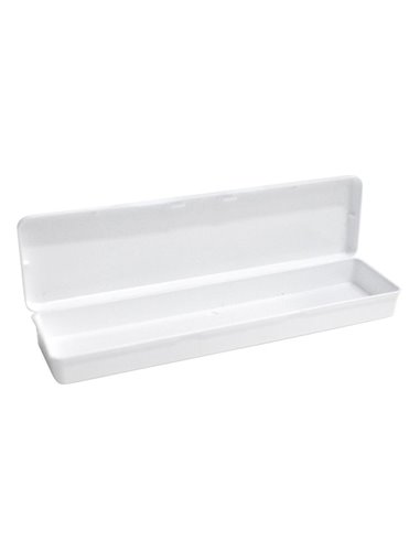 Κασετίνα πλαστική λευκή 20x2x4εκ.