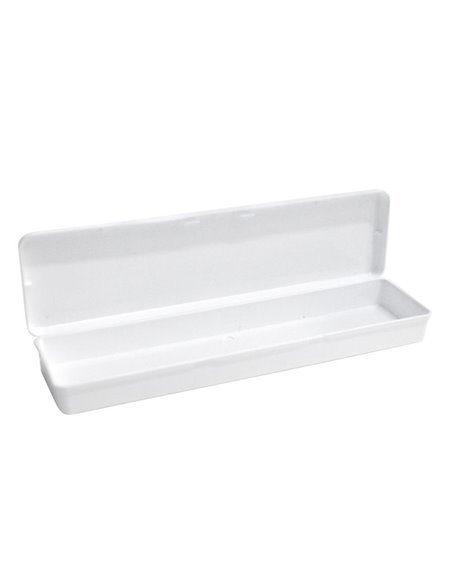 Κασετίνα πλαστική λευκή 20x2x4εκ.