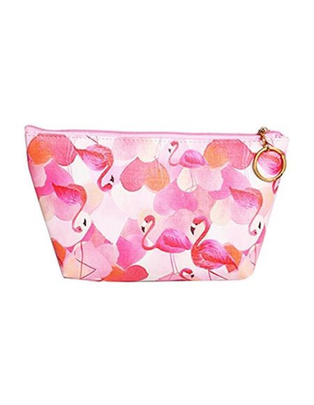 Κασετίνα pu "Flamingo" ροζ Y13x22x16εκ.