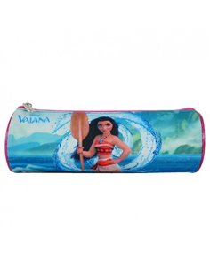 Βagtrotter κασετίνα βαρελάκι "Vaiana" μπλε-ροζ 22x7εκ.