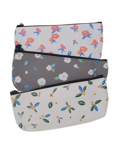 Κασετίνα με λουλούδια κοκτέηλ 3 σχέδια 19x9εκ.