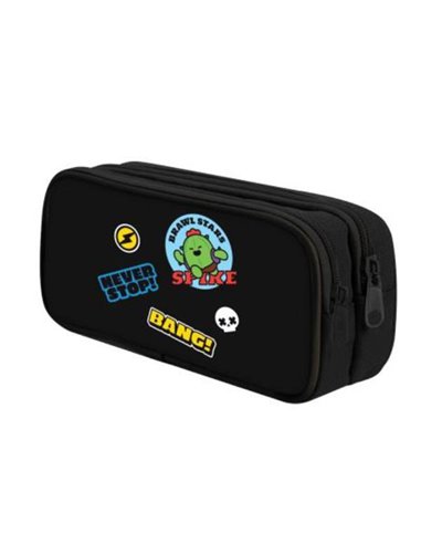 Bagtrotter κασετίνα "Brawl Star Black" με 2 θήκες  23x7x10εκ.