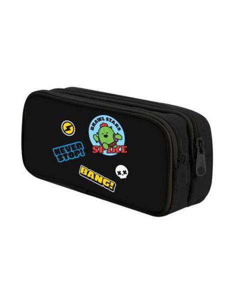 Bagtrotter κασετίνα "Brawl Star Black" με 2 θήκες  23x7x10εκ.