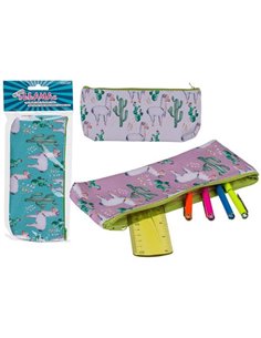 Κασετίνα "λάμα" PVC με φερμουάρ 3 σχέδια 21x9.5εκ. σε blister