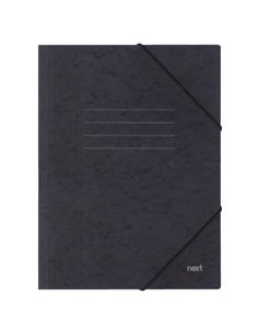 Next φάκελος με λάστιχο πρεσπάν μαύρο Υ35x25x0εκ. Δυνατότητα εκτύπωσης
