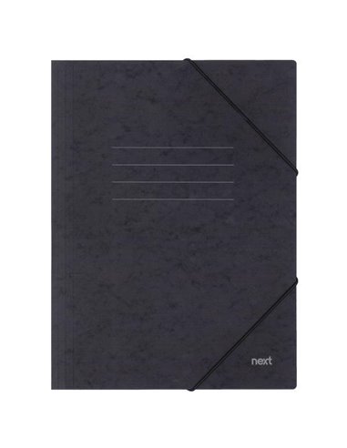 Next φάκελος με λάστιχο πρεσπάν μαύρο Υ35x25x0εκ. Δυνατότητα εκτύπωσης