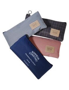 Κασετίνα υφασμάτινη κοκτέηλ 4 χρώματα 19x8εκ.