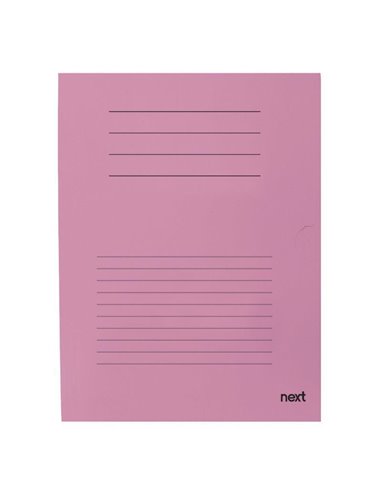 Next δίφυλλο παρουσίασης μανίλα ροζ Υ30,5x22εκ.