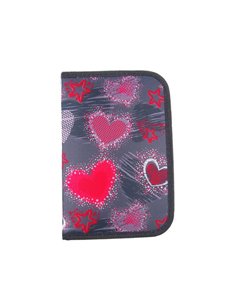 Κασετίνα σχολική γεμάτη "Καρδιές" 20.5x13.5x4εκ.