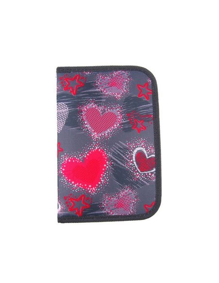 Κασετίνα σχολική γεμάτη "Καρδιές" 20.5x13.5x4εκ.