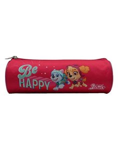 Βagtrotter κασετίνα βαρελάκι "Paw patrol" ροζ 22x7εκ.