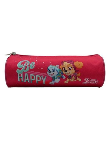 Βagtrotter κασετίνα βαρελάκι "Paw patrol" ροζ 22x7εκ.