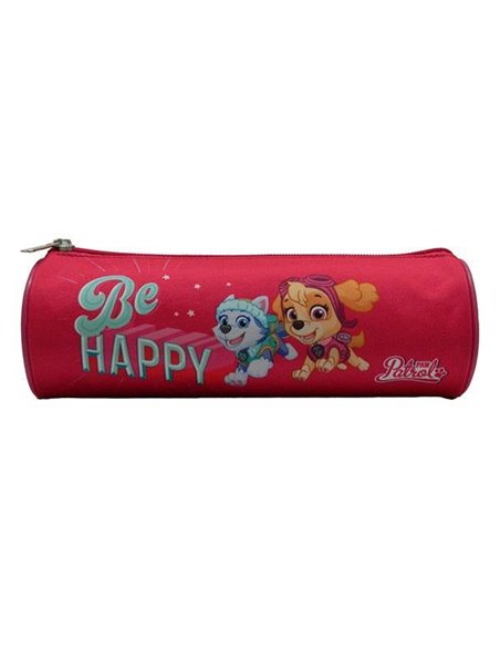 Βagtrotter κασετίνα βαρελάκι "Paw patrol" ροζ 22x7εκ.