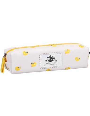 Comix κασετίνα βαρελάκι άσπρη 19,5x5x5εκ.