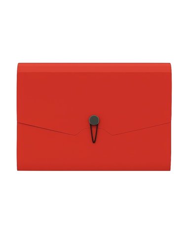 Αρχειοθήκη 13 θέσεων με λάστιχο Α4 κόκκινο