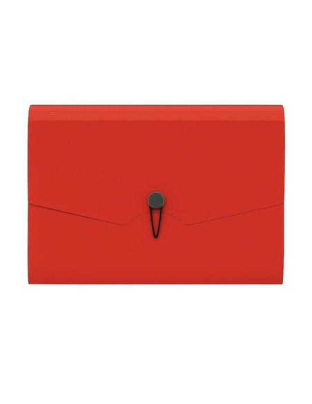 Αρχειοθήκη 13 θέσεων με λάστιχο Α4 κόκκινο