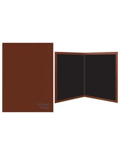 Next σχολικό ενθύμιο δίπτυχο καφέ με δερματίνη 23,5x32εκ.