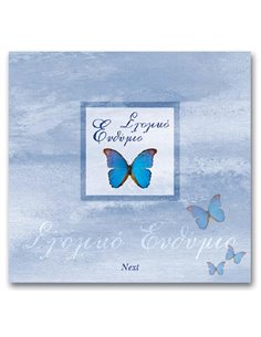 Next σχολικό λεύκωμα σπιράλ πολυσέλιδο "Μπλε Πεταλούδα" 23x24εκ.