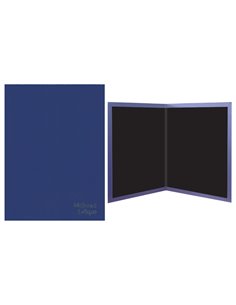 Next σχολικό ενθύμιο δίπτυχο μπλε με δερματίνη 23,5x32εκ.