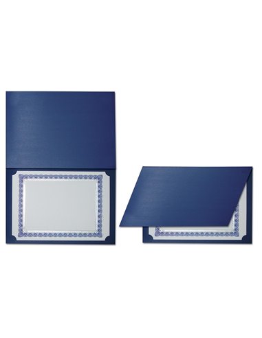 Next πολυτελής θήκη επαίνων-πτυχίων 2πλή μπλε 33x23εκ.