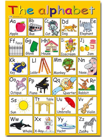 Next εκπαιδευτική αφίσα "Αγγλικό αλφάβητο" 50x70εκ.
